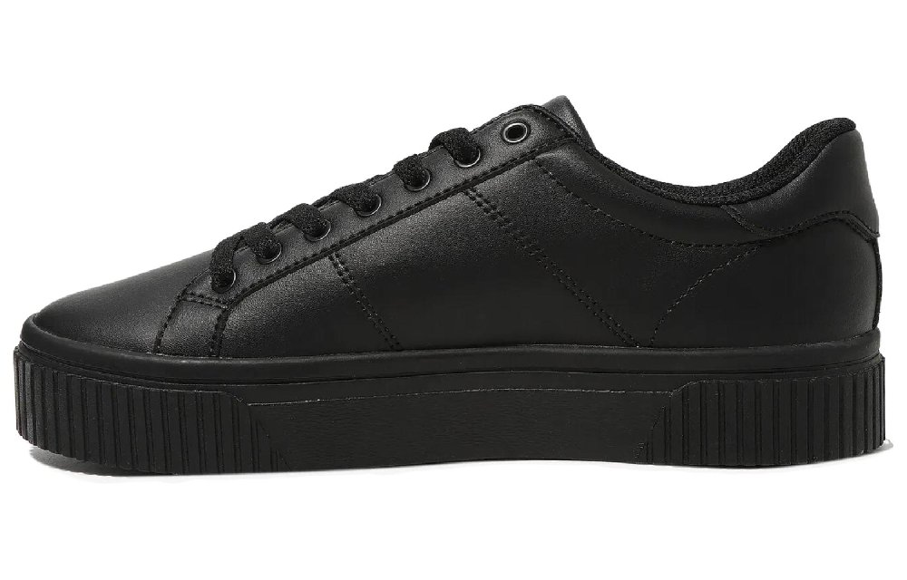 FILA Coat Deluxe Abrasion Resistant Low Top Skateboard Shoes Unisex Black Korean Style