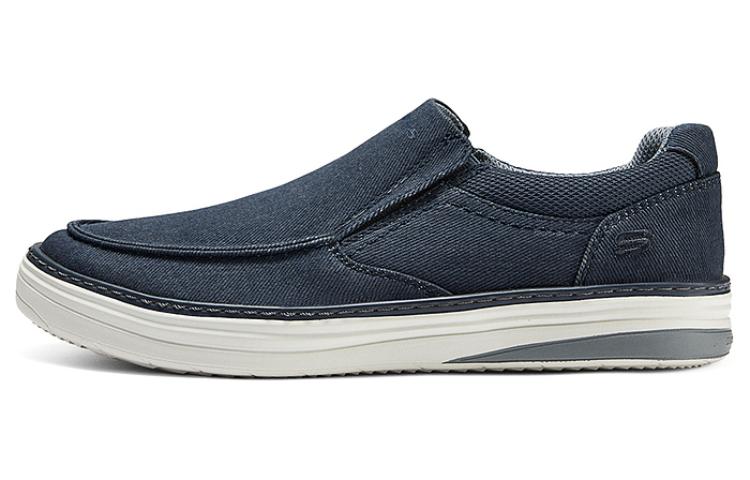 Skechers Low Top Canvas Shoes Men's Marine Blue