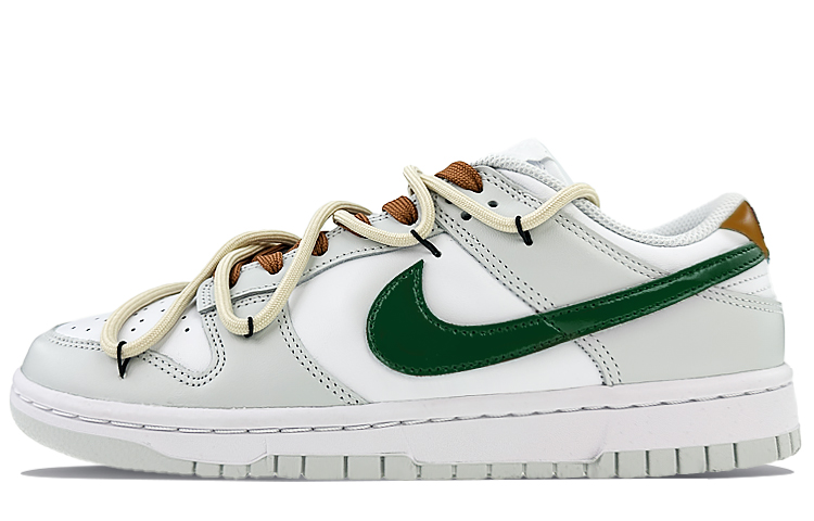 Nike Dunk Low-Top Skateboard Shoes Women's Yellow Green