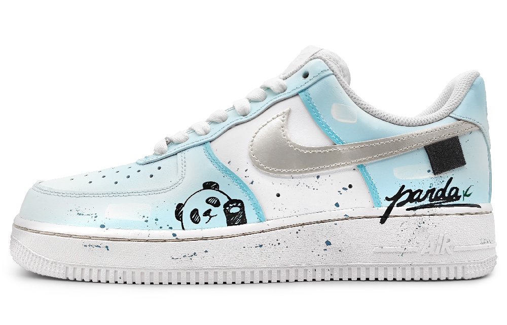 Nike Air Force 1 Coverage Warm Low-Top Skateboard Shoes Men's Blue Gray