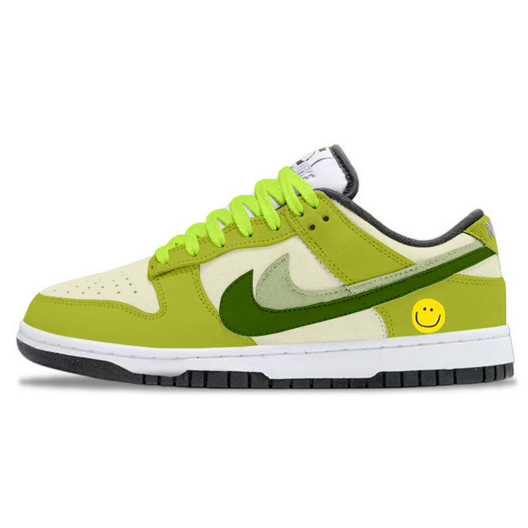 Nike Dunk Low Top Skateboard Shoes Women's Beige Green