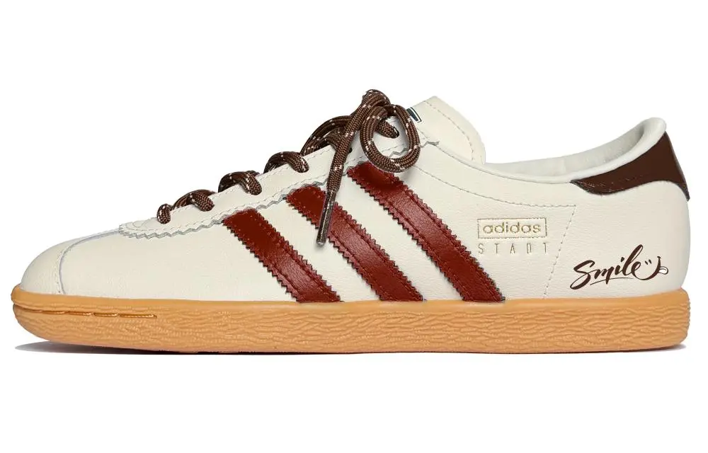 Adidas Originals Stadt Lunar Post, Parchment Book Skateboard Shoes Unisex White Red