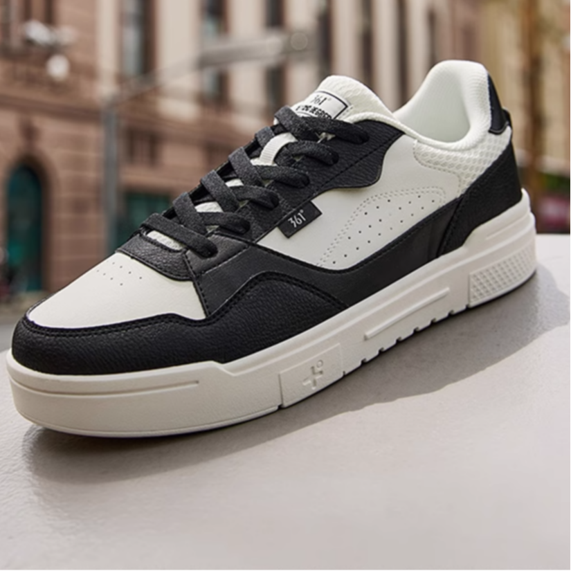 361° Anti-Slip Wear-Resistant Low-Top Skateboard Shoes Men's White Black купить в интернет-магазине Yoocart с быстрой доставкой по России.