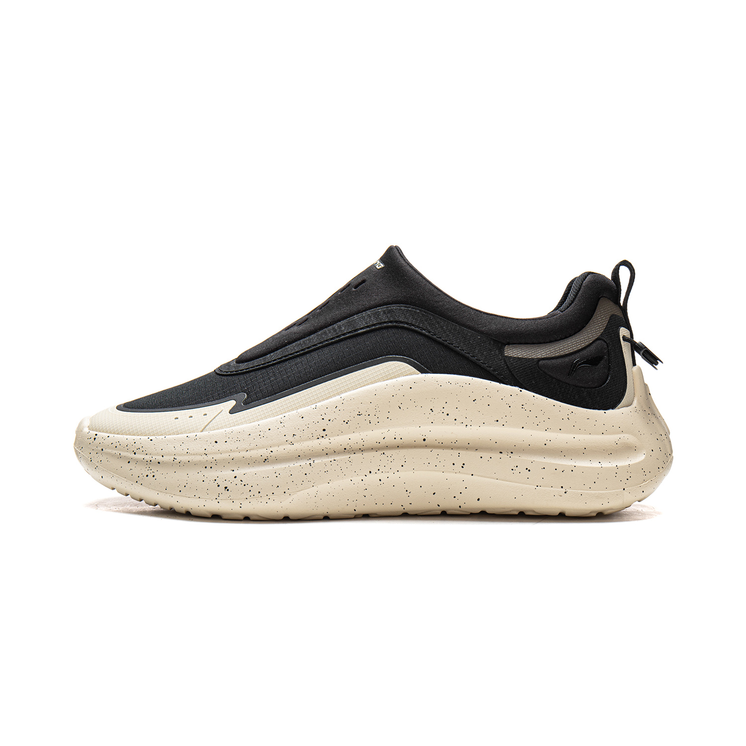 LiNing Cushioning, Slip Resistant, Abrasion Resistant, Lightweight, Rebound Low top Casual Shoes Men's Black Dune Khaki