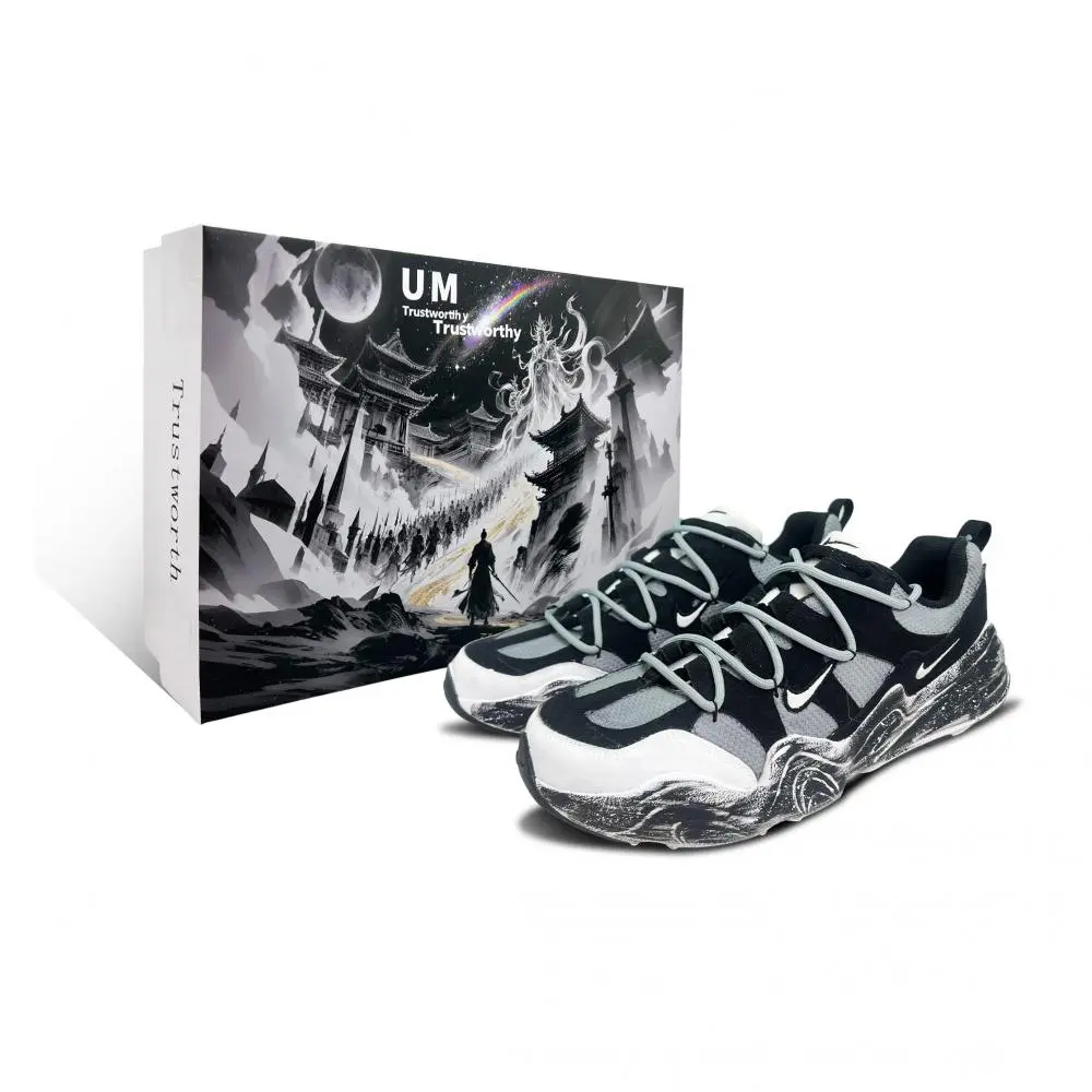 Nike Tech Hera Mystic Gray Tide Cushioning Low top Casual Shoes Unisex Gray