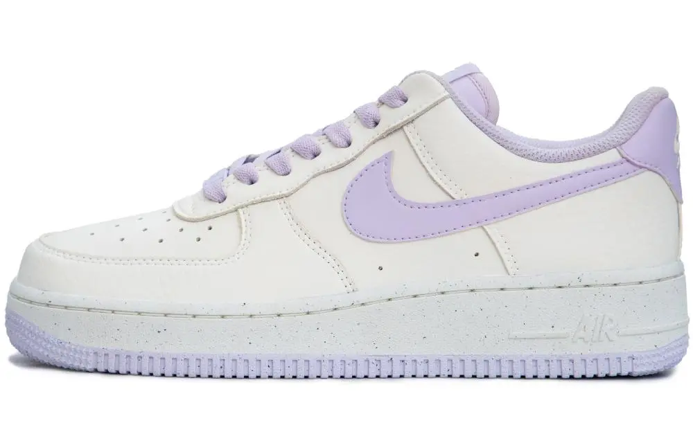 Nike Air Force 1 Cream Grapes Non slip Lightweight Low Top Skateboard Shoes Women's White Purple