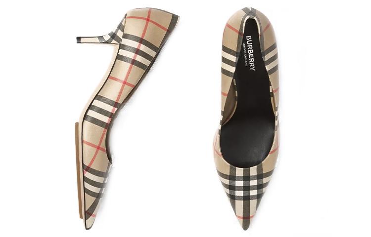 Burberry V In Archive High Heels Women's Beige