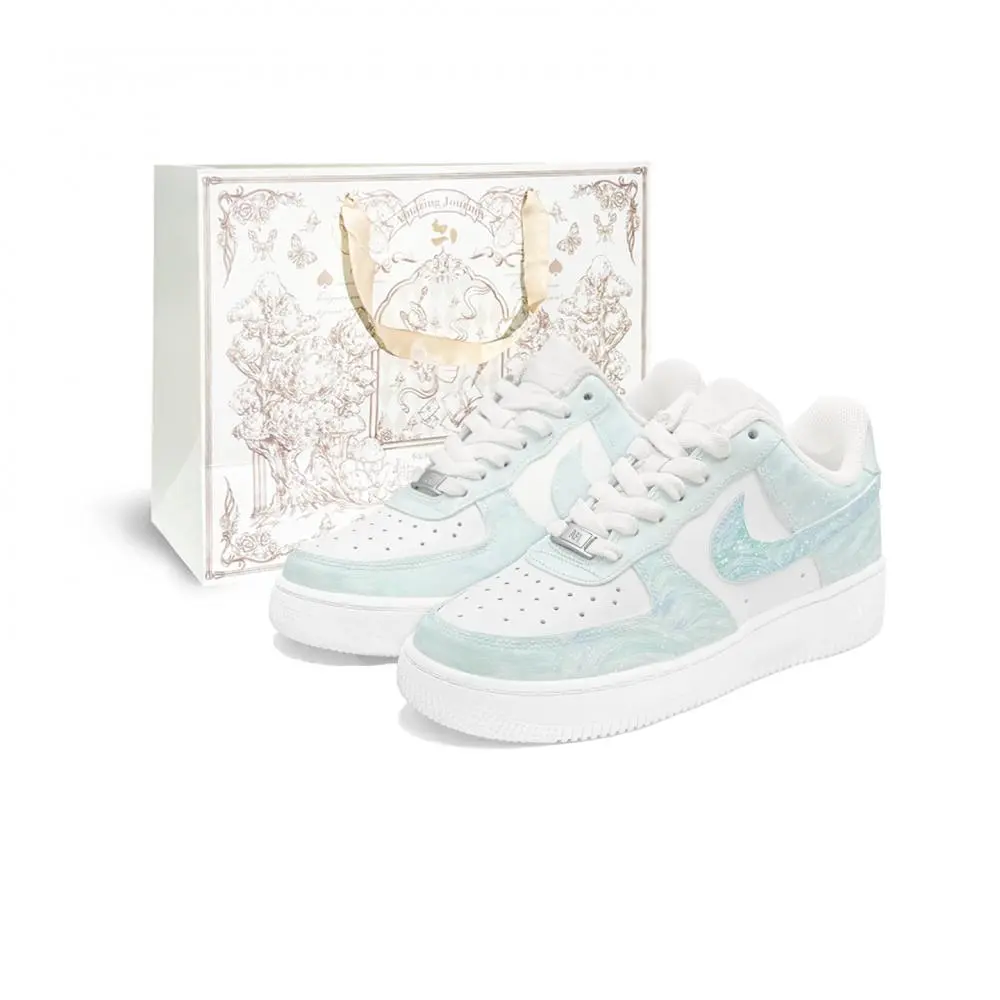 Nike Air Force 1 Skateboard Shoes Unisex Low top White/Mint Green
