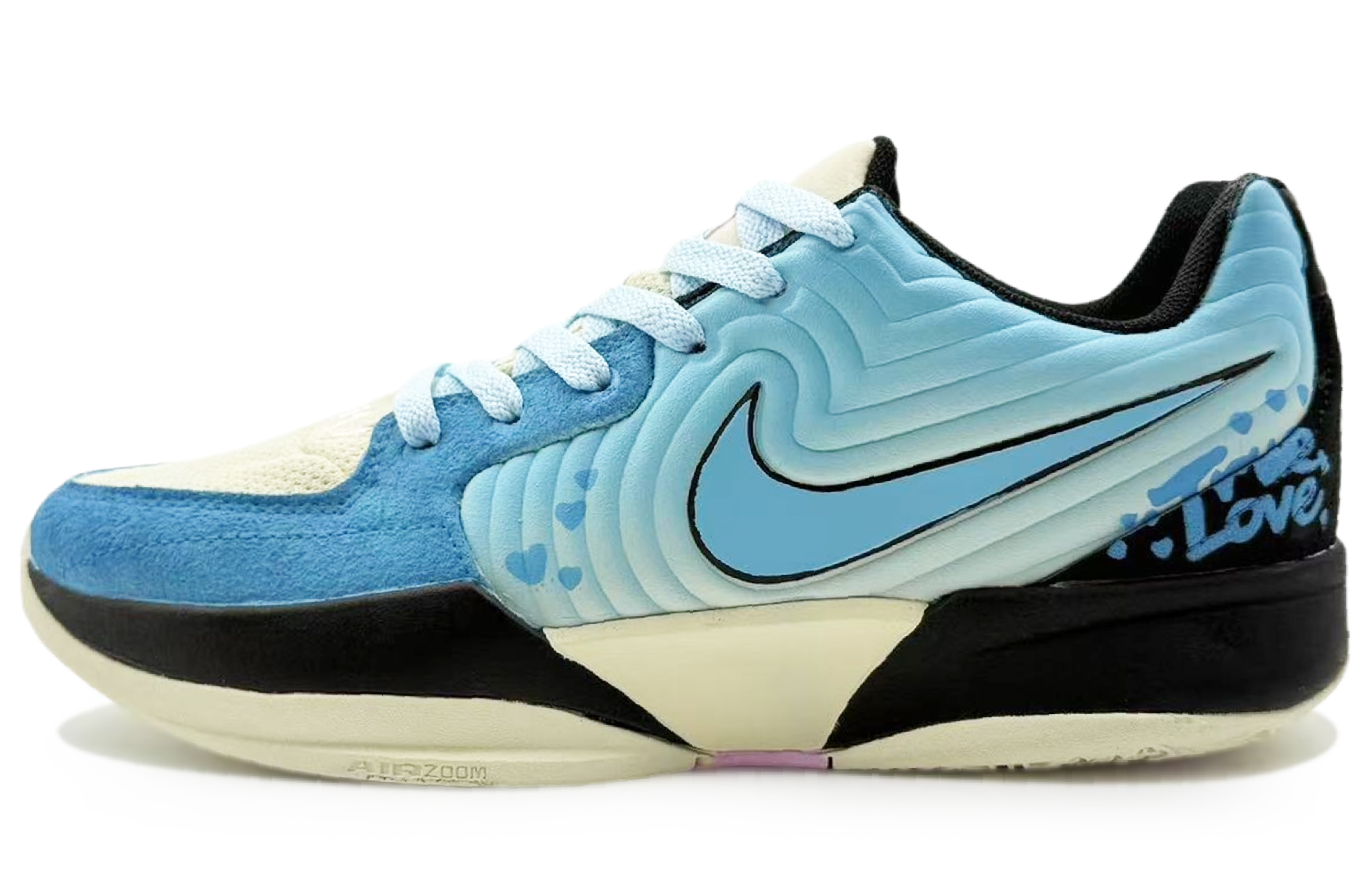 Nike Ja Morant 2 Abrasion Resistant Low top Basketball Shoes Men's Blue Pink