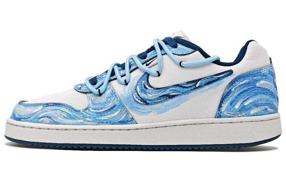 Nike EBERNON 1 Heart Manufacturing, Ling Lang Adventure Abrasion Resistant Low Top Skateboard Shoes Men's Blue White