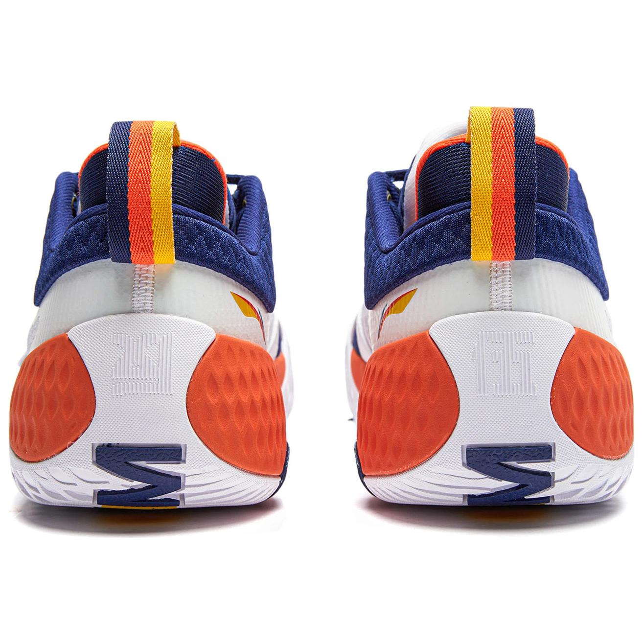 LiNing Rage 2 Cushioned Wear-Resistant Supportive Lightweight Rebound Low-Top Basketball Shoes Men's White Blue Orange купить в интернет-магазине Yoocart с быстрой доставкой по России.