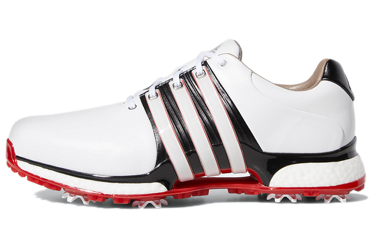 Adidas Tour360 XT Abrasion Resistant Low top Golf Shoes Men's White Black Red