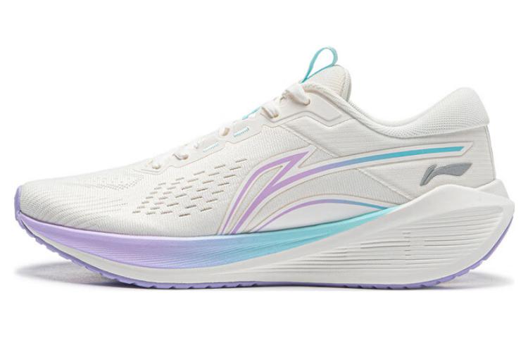 LiNing Wave V2 Shock Absorbers Slip Resistant Abrasion Resistant Low top Casual Running Shoes Women's White
