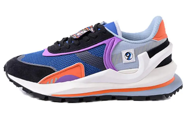 LiNing 92 Square And Round Deluxe Slip Resistant Low top Casual Shoes Men's Blue Black