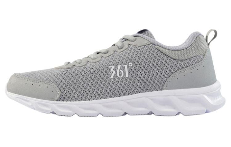 361° Cushioned Slip-Resistant Low-Top Running Shoes Men's Gray White