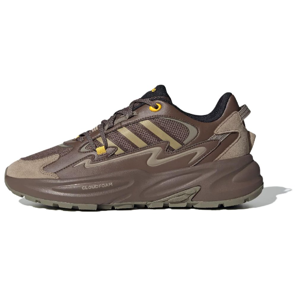 Adidas Ozwave Anti-Slip Wear-Resistant Low-Top Chunky Sneakers Unisex Umber