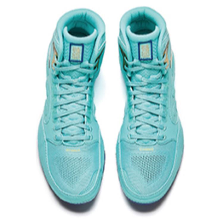 Anta Anti-Slip Wear-Resistant High-Top Professional Wrestling Shoes Men's Green Black Blue купить в интернет-магазине Yoocart с быстрой доставкой по России.
