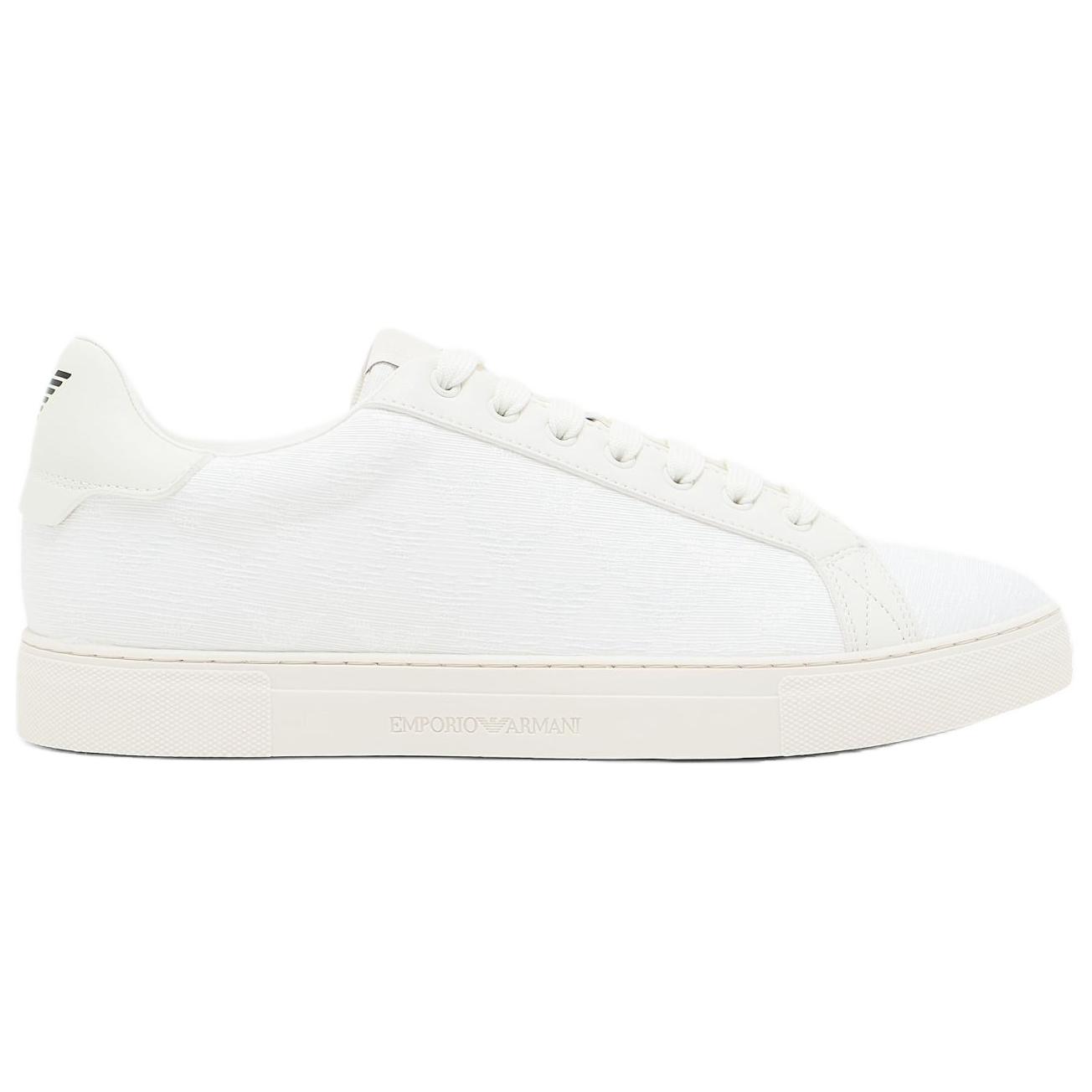 EMPORIO ARMANI Leather panelled Lace up Sneakers