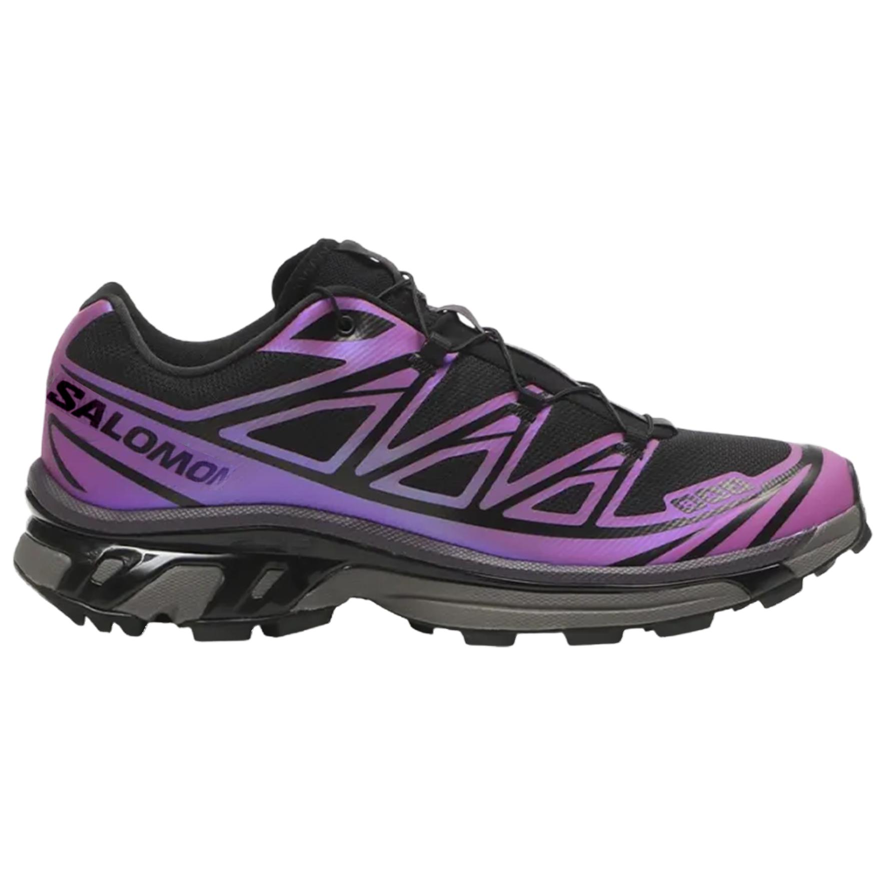SALOMON XT 6 Running Shoes Unisex Black Purple