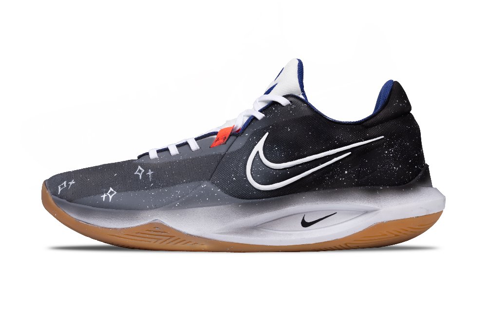 Nike Precision 6 Cushioning, Slip Resistant, And Abrasion Resistant Low Top Basketball Shoes Unisex Black White