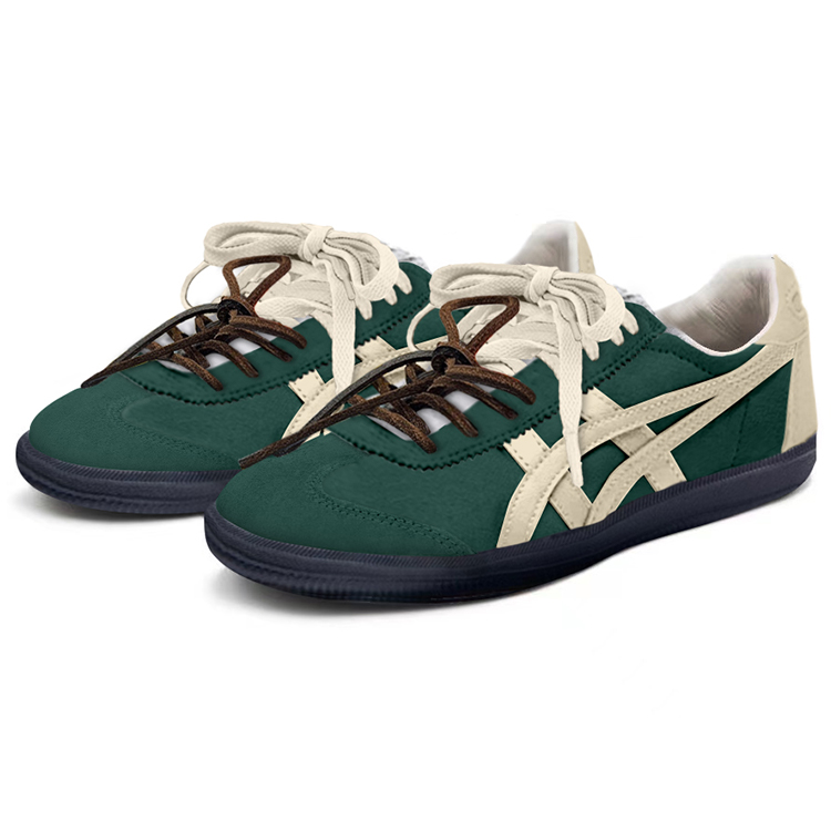 Onitsuka Tiger Tokuten Slip Resistant Impact Resistance Low Top Skateboard Shoes Unisex Beige Green купить в интернет-магазине Yoocart с быстрой доставкой по России.