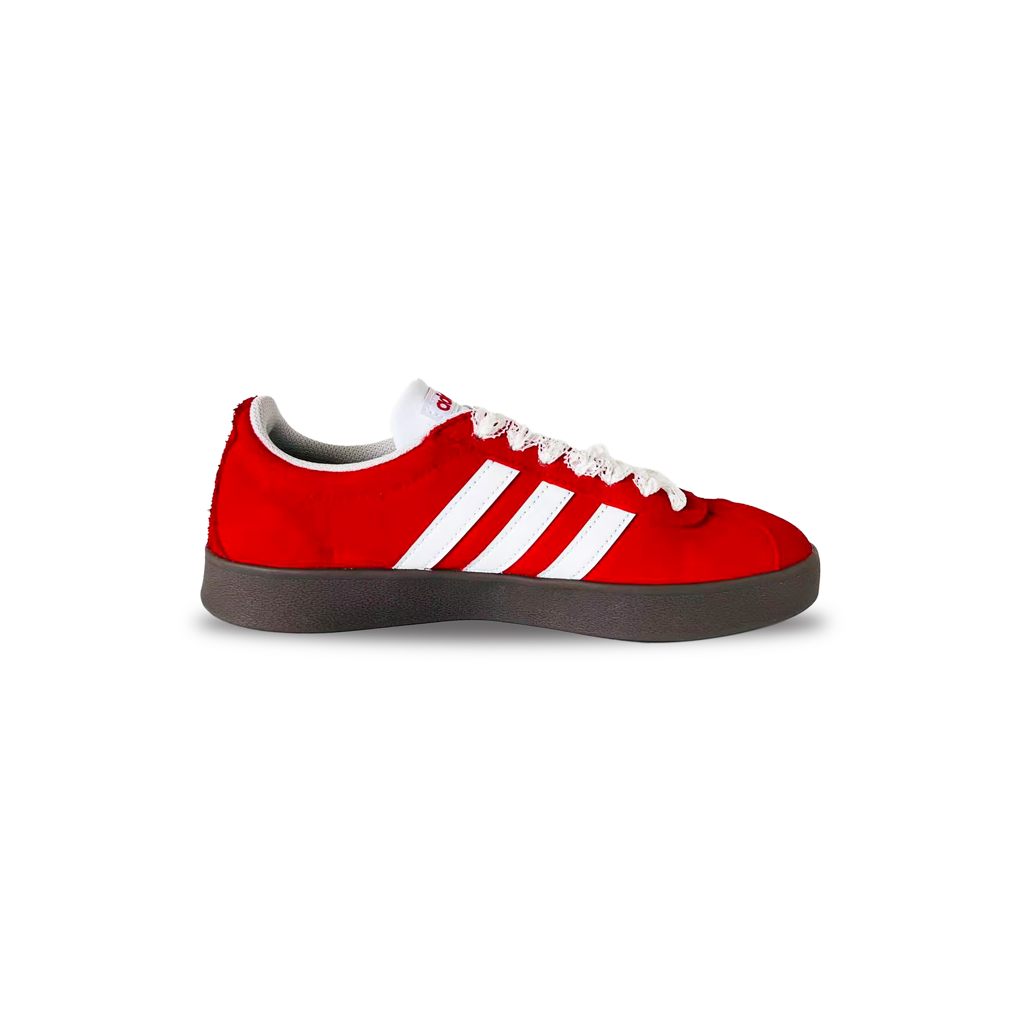 Adidas VL COURT 2.0 YIMING Manufacturing, Sweet Berry Red Balance Low top Skateboard Shoes Unisex Red White
