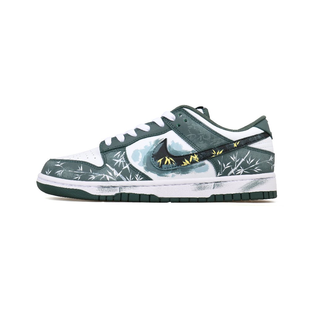 Nike Dunk Skateboard Shoes Unisex Low Top Green/White