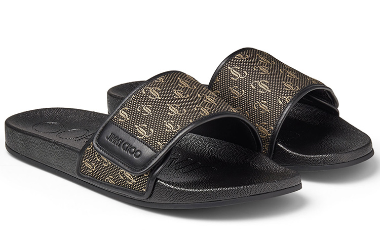 Jimmy Choo Quiet Slide Slippers Men's Black купить в интернет-магазине Yoocart с быстрой доставкой по России.