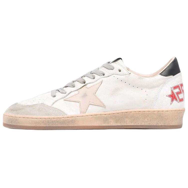 Golden Goose Ball Star Low Top Athletic Shoes, Skateboard Shoes Men's White