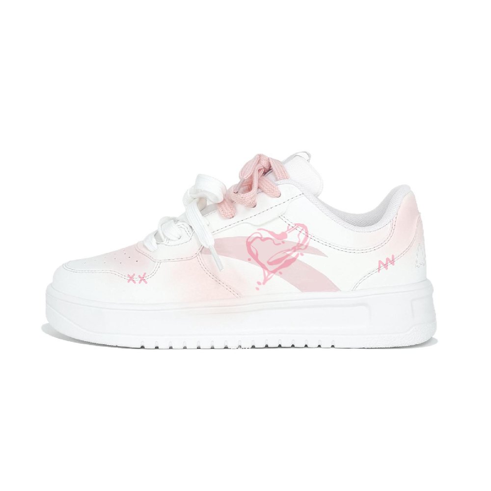 Anta Relaxed Cushioning Abrasion Resistant Balance Low Top Skateboard Shoes Women's White Pink