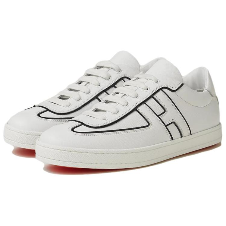 HERMES Boomerang Low-Top Skateboard Shoes Men's White