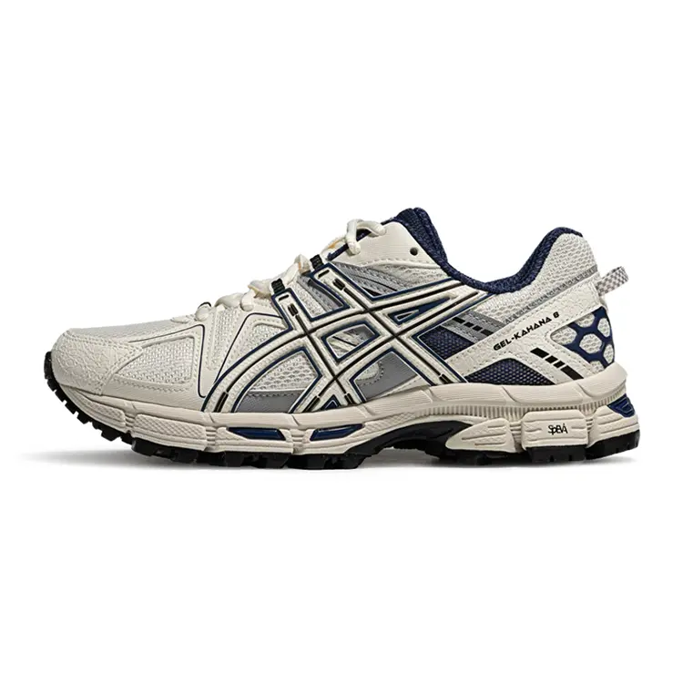 Asics Gel Kahana 8 Abrasion Resistant Breathable Cushioning Low top Running Shoes Women's White Blue