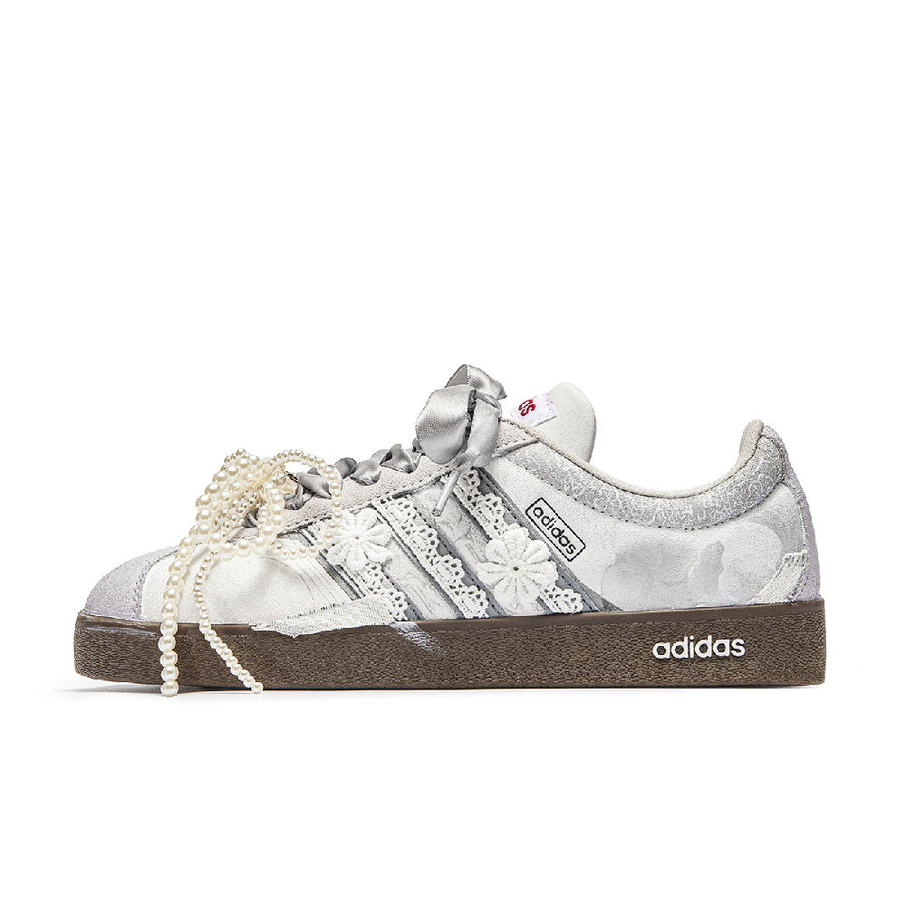 Adidas Neo VL Court Lifestyle Silver Bud Cushioning Low Top Skateboard Shoes Unisex Gray Brown