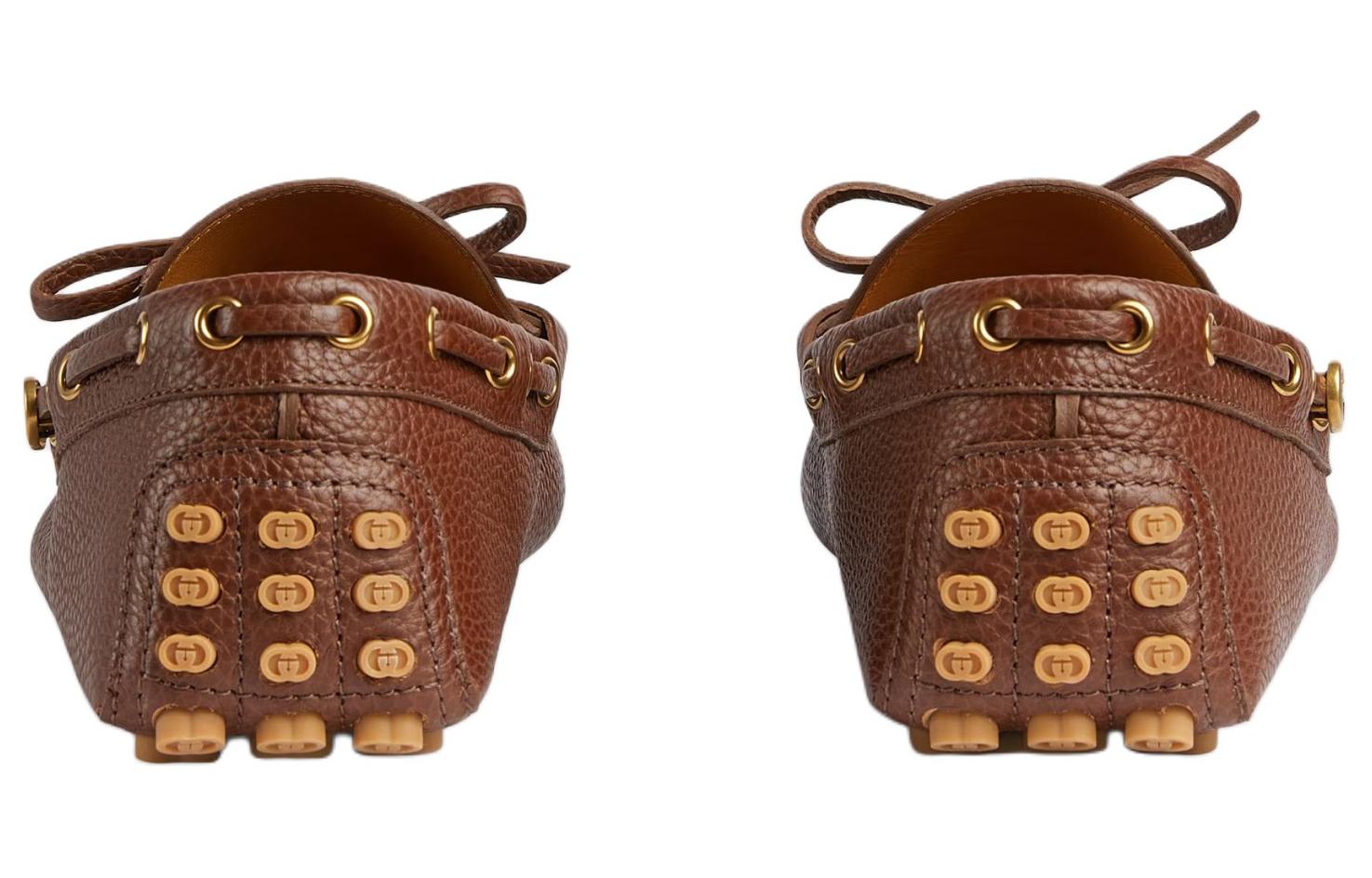 GUCCI Interlocking Gommino Loafers Men's Brown купить в интернет-магазине Yoocart с быстрой доставкой по России.