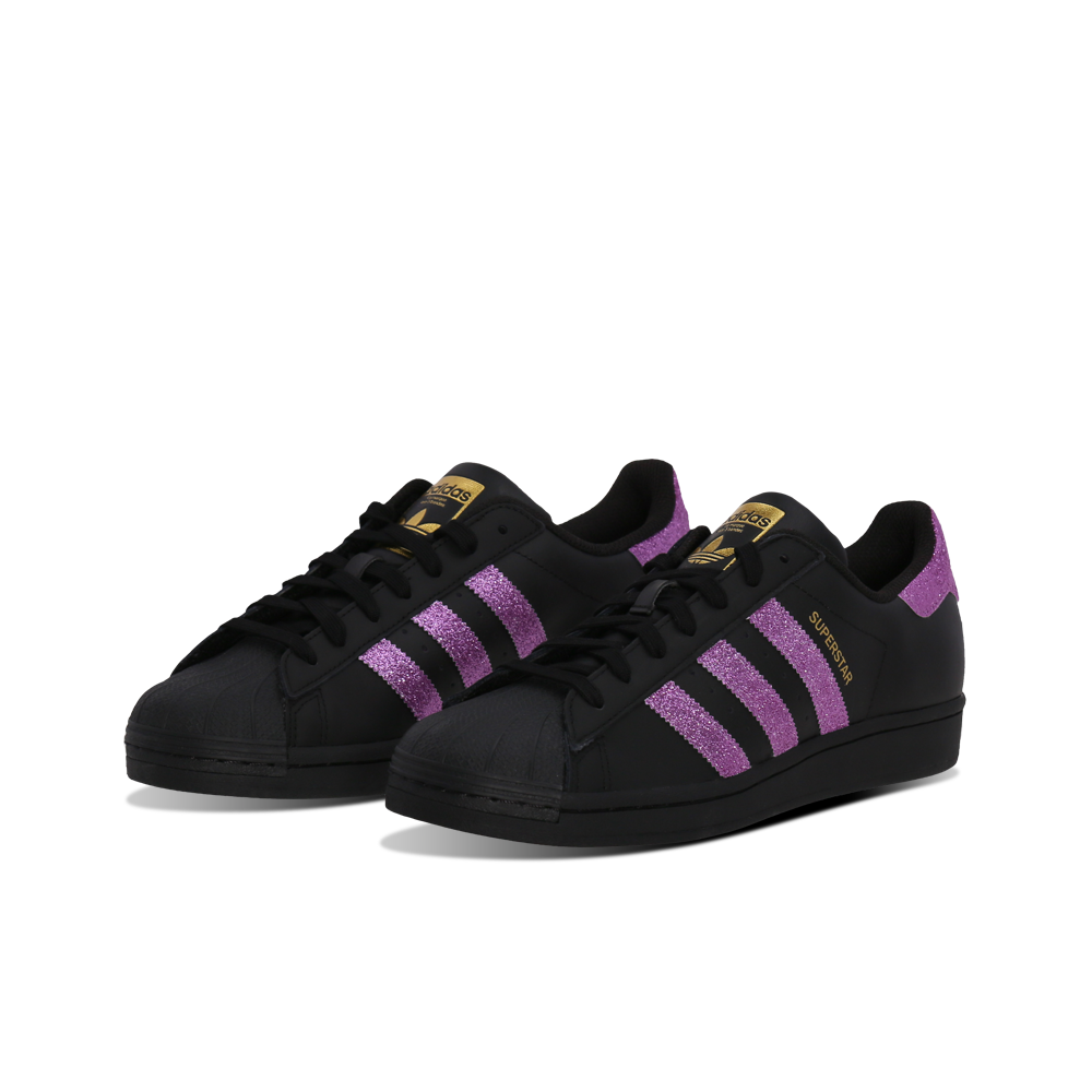 Adidas Originals SUPERSTAR Wear-resistant And Lightweight Low-Top Skateboard Shoes Unisex Black Purple