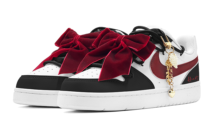 Nike Court Borough CNY Red Velvet Bowknot, Pearl Charm, Detachable Low Top Skateboard Shoes GS Black Red купить в интернет-магазине Yoocart с быстрой доставкой по России.
