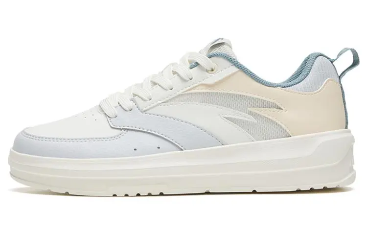 Anta Slip Resistant, Abrasion Resistant, Lightweight Low top Skateboard Shoes Women's Oat White