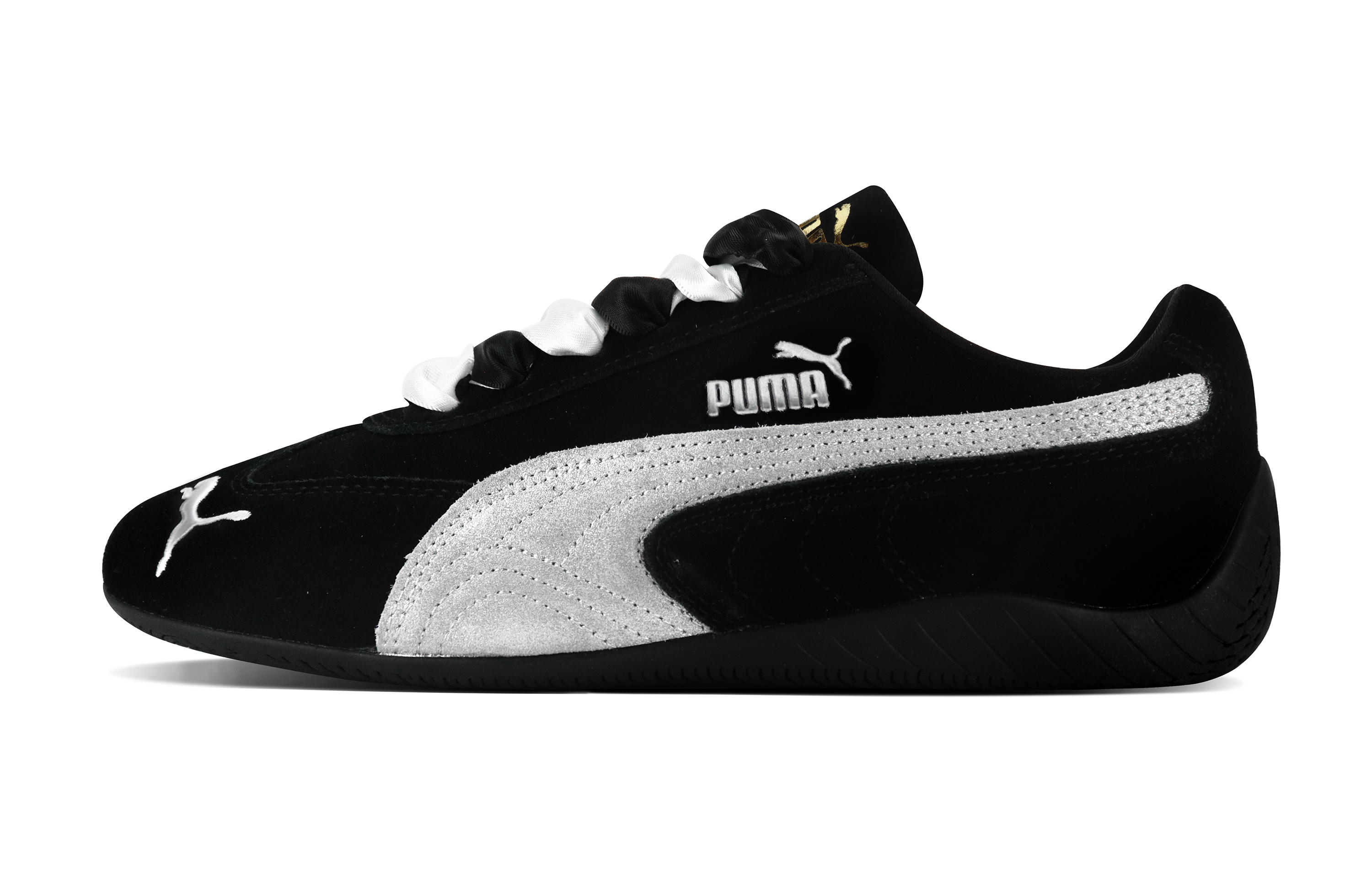 PUMA Speedcat Collection Non slip Lightweight Low top Casual Shoes Unisex Black Silver