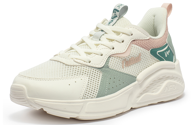 361° Light And Comfortable Anti Slip Wear Resistant Low Top Casual Shoes Women's White Cyan