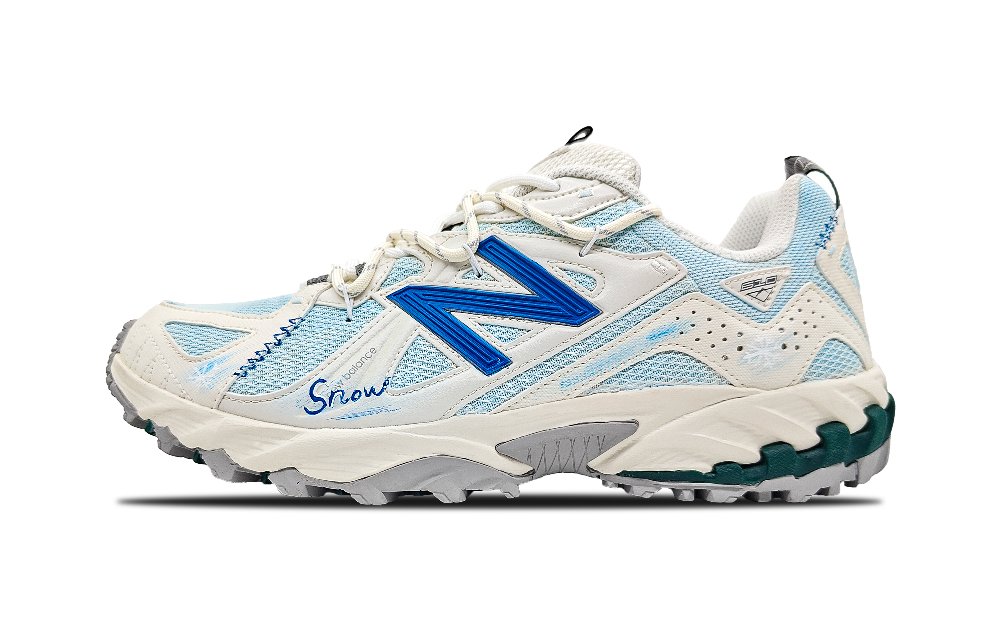 New Balance 610T Abrasion-Resistant Low-Top Outdoor Shoes Unisex White Blue