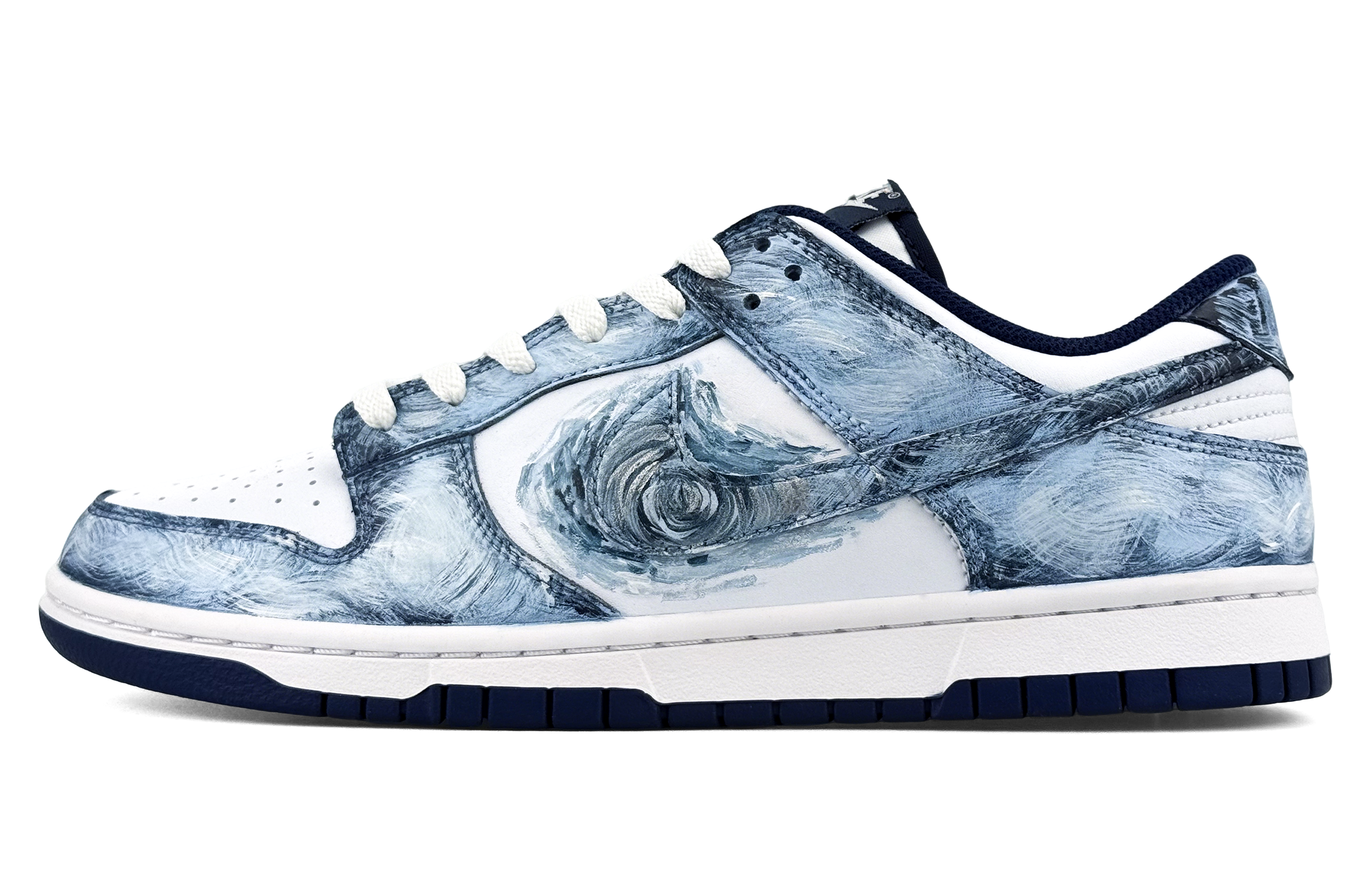 Nike Dunk Cushioning Abrasion Resistant Lightweight Low top Skateboard Shoes Unisex Blue White