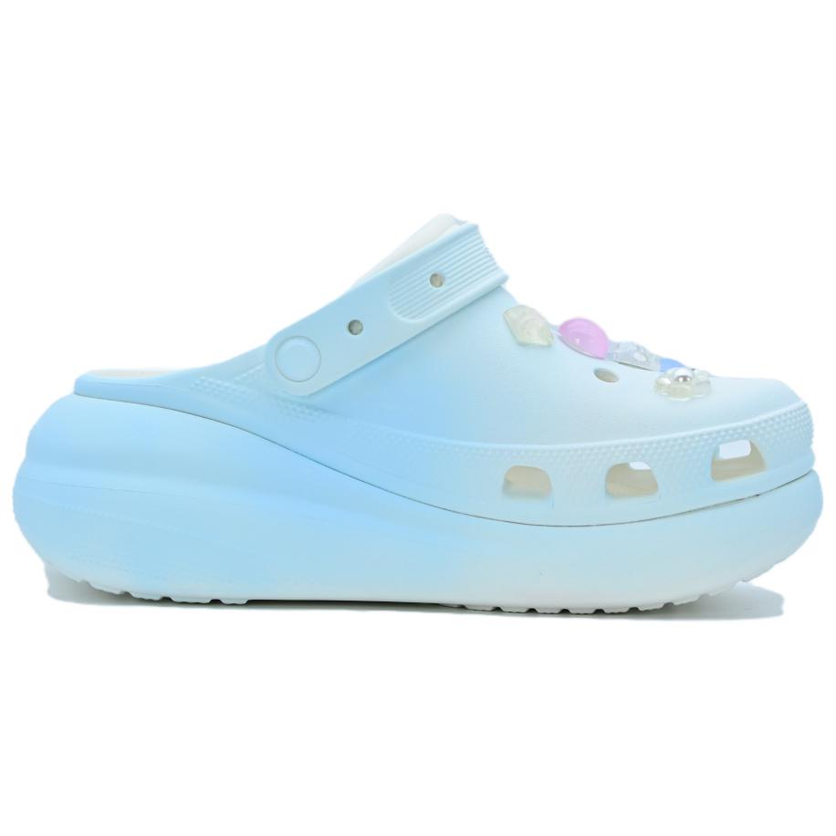 Crocs Crush Clog Summer Dreamy Bubbles Sea Salt Clogs Unisex White Blue
