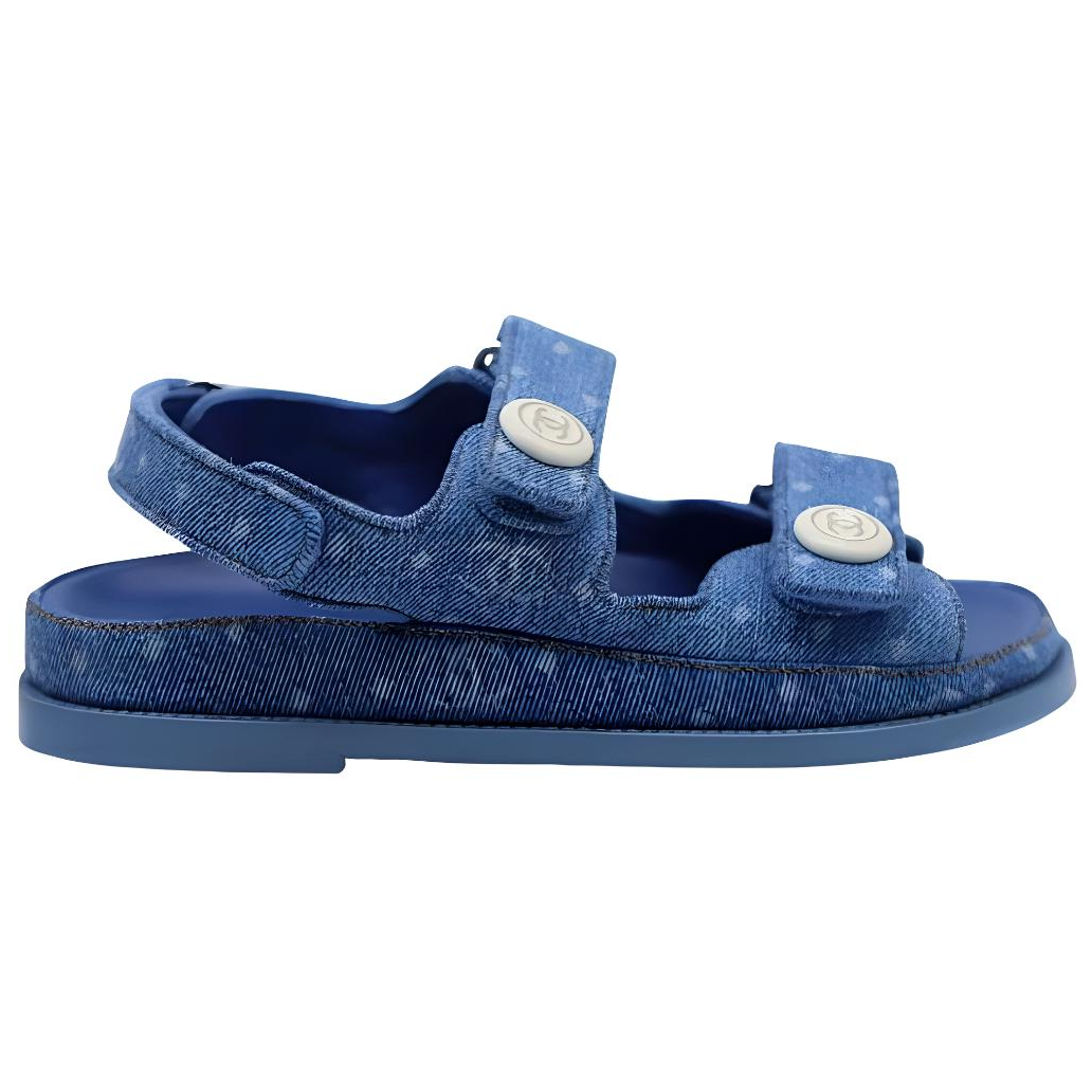 CHANEL Beach Sandals Women's Denim Blue купить в интернет-магазине Yoocart с быстрой доставкой по России.