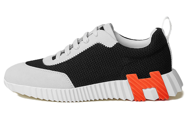 HERMES Bouncing Slip Resistant Low Top Sports Casual Shoes Women's Black White