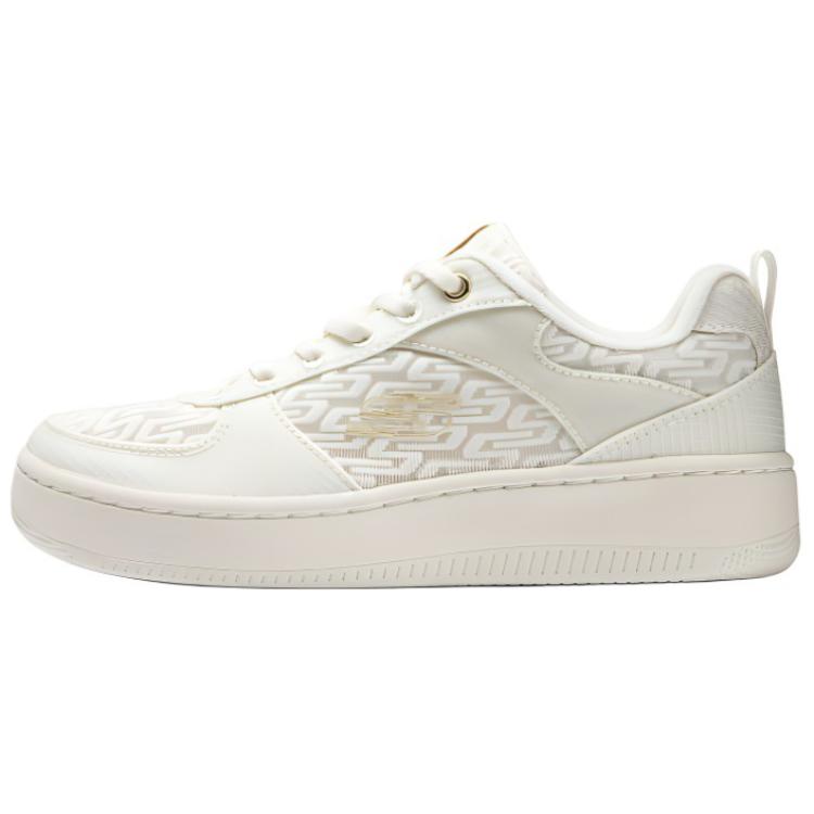 Skechers Cushioning Wear-Resistant Low-Top Skateboard Shoes Women's Ivory