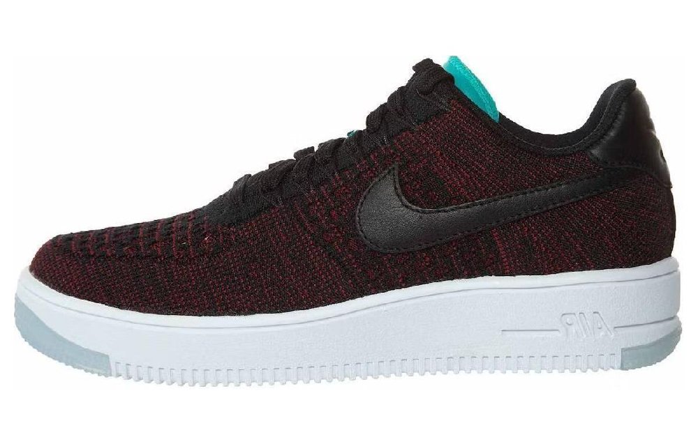 Nike Af1 Flyknit Low Black Black Team Red Women's