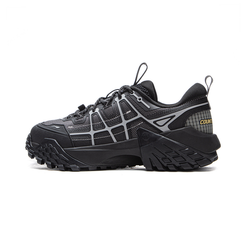 LiNing Outdoor CF Tracing Shock Absorbers Rebound Low top Outdoor Shoes Unisex Black