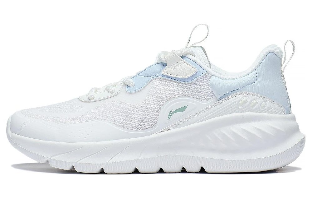 LiNing EasyFit Fle Cushioning Abrasion Resistant Breathable Low top Casual Running Shoes Women's White Blue