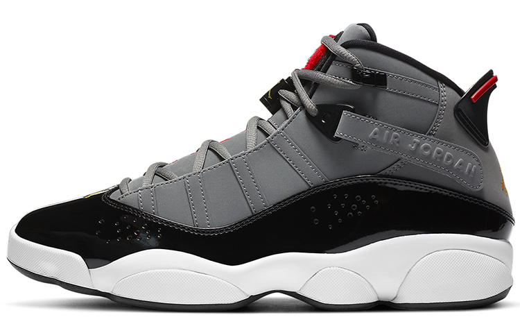 JORDAN 6 Rings Smoke Grey Black Red Gold