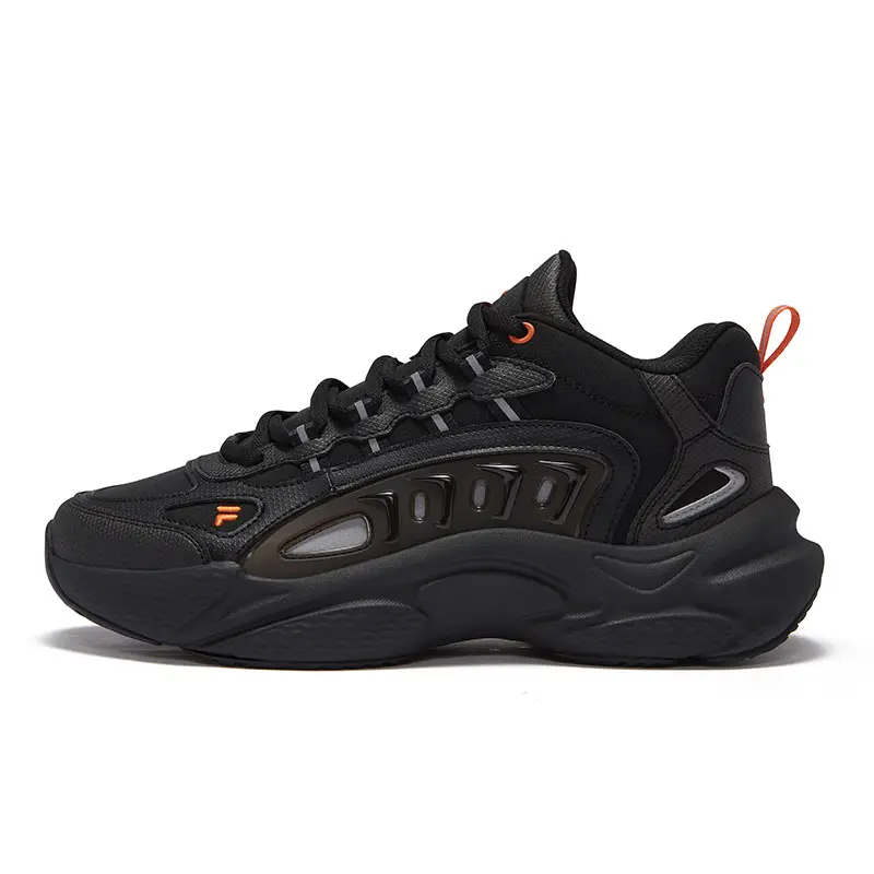 FILA FUSION SKY TRAIL Anti Slip Wear Resistant Mid Top Casual Shoes Men's Black
